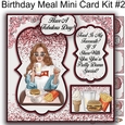 Birthday Meal Mini Card Kit #2