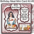 Birthday Meal Mini Card Kit #3