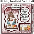 Birthday Meal Mini Card Kit #4