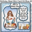 Birthday Meal Mini Card Kit BLUE #2