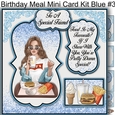 Birthday Meal Mini Card Kit BLUE #3