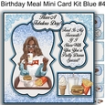 Birthday Meal Mini Card Kit BLUE #4