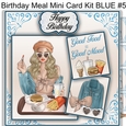Birthday Meal Mini Card Kit BLUE #5