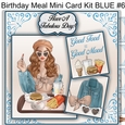 Birthday Meal Mini Card Kit BLUE #6