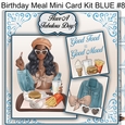 Birthday Meal Mini Card Kit BLUE #8