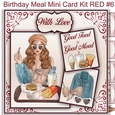 Birthday Meal Mini Card Kit RED #6
