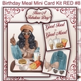 Birthday Meal Mini Card Kit RED #8