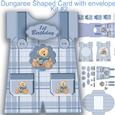 Dungaree Shaped Card kit #2 with Envelope