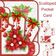 Scalloped Shaped Pocket Card Christmas #1