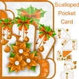 Scalloped Shaped Pocket Card Christmas #4