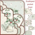 Scalloped Shaped Pocket Card Christmas #5