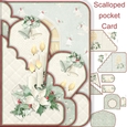 Scalloped Shaped Pocket Card Christmas #6