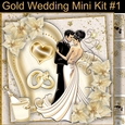 Gold Wedding Mini Kit #1 Perfect for Weddings and Anniversaries.