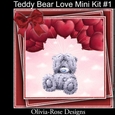 Teddy Bear Love Mini Kit #1 6 DIFFERENT MATCHING BOOKMARKS**