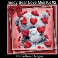 Teddy Bear Love Mini Kit #2 6 DIFFERENT MATCHING BOOKMARKS**