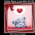 Teddy Bear Love Mini Kit #3 6 DIFFERENT MATCHING BOOKMARKS**