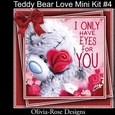 Teddy Bear Love Mini Kit #4 6 DIFFERENT MATCHING BOOKMARKS**