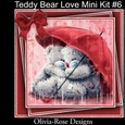 Teddy Bear Love Mini Kit #6 6 DIFFERENT MATCHING BOOKMARKS**