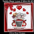 Teddy Bear Love 2 Mini Kit #3 6 DIFFERENT MATCHING BOOKMARKS**