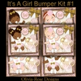 Its A Girl Bumper Kit #1    CARDS FRONT  