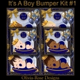 Its A Boy Bumper Kit #1    CARDS FRONT  