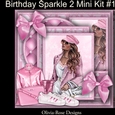 Birthday Sparkle 2 Mini Kit #1 NO DECOUPAGE**