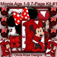 Minnie Mouse Age 1-9 8-Page Kit #1  TOPPER  JUST MINNIE NOW INCLUDED**