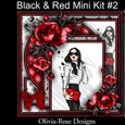 Black & Red Mini Kit #2 NO DECOUPAGE**