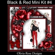 Black & Red Mini Kit #4 NO DECOUPAGE**