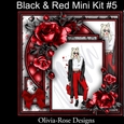 Black & Red Mini Kit #5 NO DECOUPAGE**