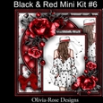Black & Red Mini Kit #6 NO DECOUPAGE**
