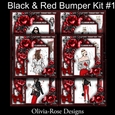 Black & Red Bumper Kit #1 NO DECOUPAGE**