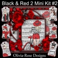 Black & Red 2 Mini Kit #2 NO DECOUPAGE**