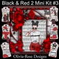 Black & Red 2 Mini Kit #3 NO DECOUPAGE**