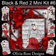 Black & Red 2 Mini Kit #6 NO DECOUPAGE**