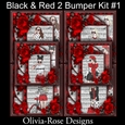Black & Red 2 Bumper Kit #1 NO DECOUPAGE**