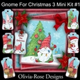 Gnome For Christmas 3 Mini Kit #1 NO DECOUPAGE**