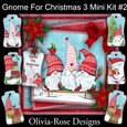 Gnome For Christmas 3 Mini Kit #2 NO DECOUPAGE**