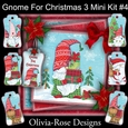 Gnome For Christmas 3 Mini Kit #4 NO DECOUPAGE**