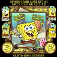 Spongebob Mini Kit #1  Ages 3-12 included   CARD FRONT *