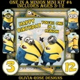 One In A Minion Mini Kit #4 Ages 3-12 included CARD FRONT *
