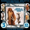 Mammoth Birthday Mini Kit #4   CARD FRONT *