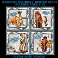 Mammoth Birthday Bumper Kit #1   CARD FRONT *