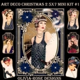 Art Deco Christmas 2  5X7  Mini Kit #1