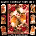 Winter Robins 5X7 Mini Kit #1