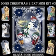 Dogs Christmas 2 5X7  Mini Kit #3