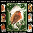 Winter Robins 2 5X7 Mini Kit #2