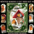 Winter Robins 2 5X7 Mini Kit #4