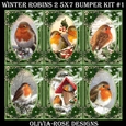 Winter Robins 2 5X7 Bumper Kit #1