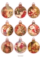 Christmas Vintage Bauble Tags #1